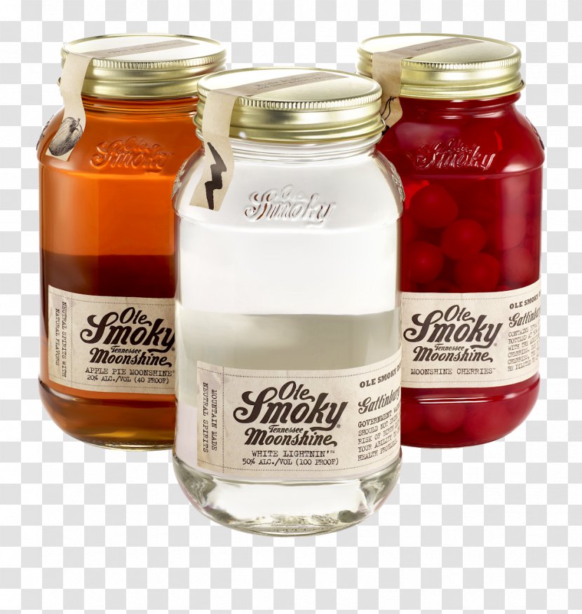 Liqueur Moonshine Glass Bottle Ole Smoky Distillery Jam - Fruit Transparent PNG