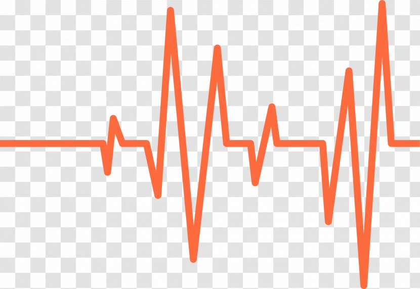 Line Sound Frequency Loudness - Heart Rate - Orange Transparent PNG
