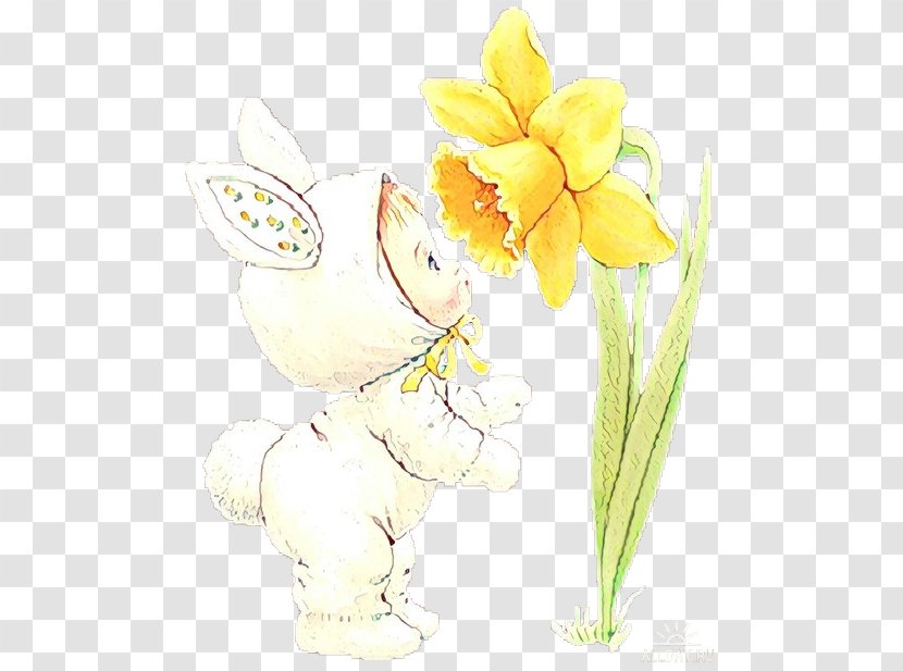 Floral Design Cut Flowers Illustration Easter Bunny - Moth Orchid - Membrane Transparent PNG