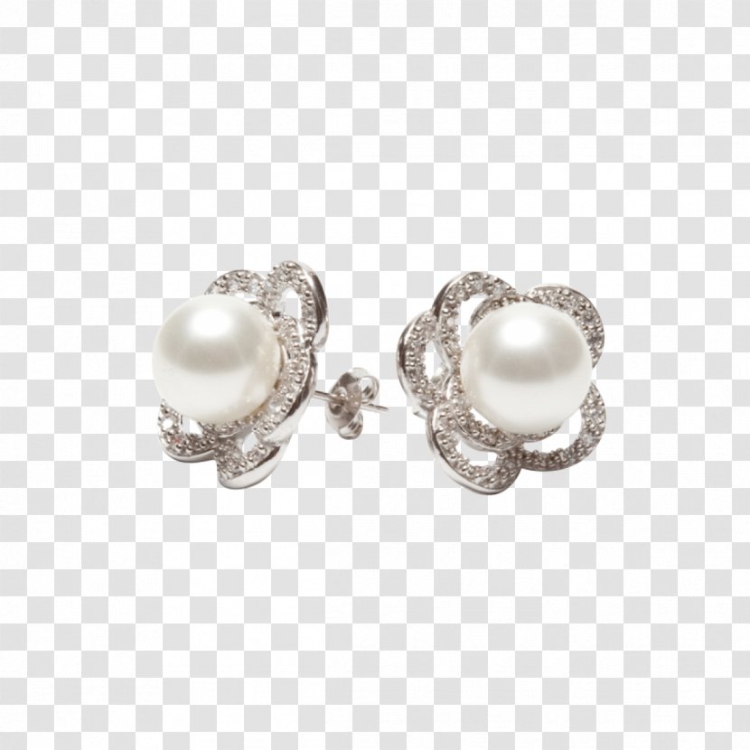 Pearl Earring Body Jewellery Silver - Fashion Accessory Transparent PNG
