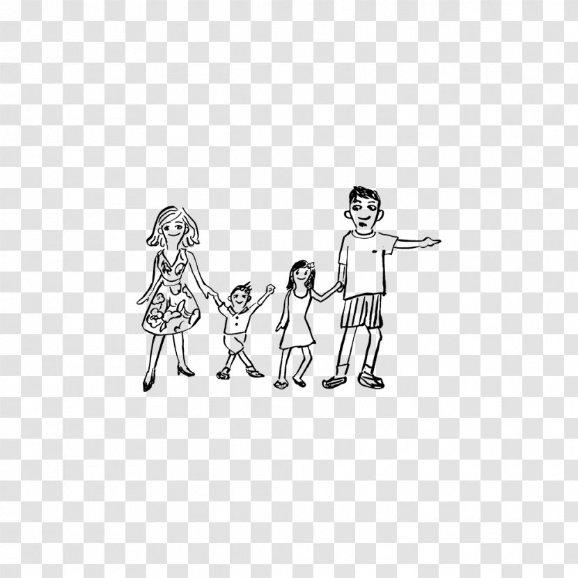 Finger Drawing Line Art Sketch - Figure - International Day Of Family Remittances Transparent PNG