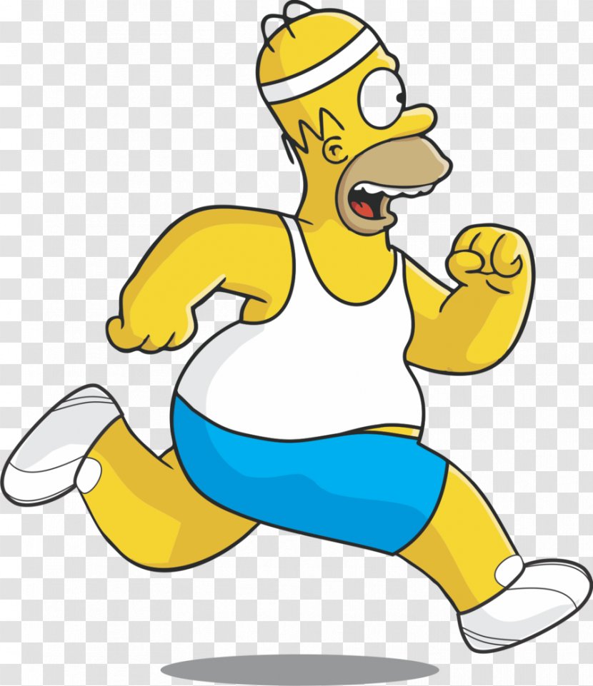 Homer Simpson Miami Hurricanes Football Los Angeles Dodgers Running - Lisa Transparent PNG