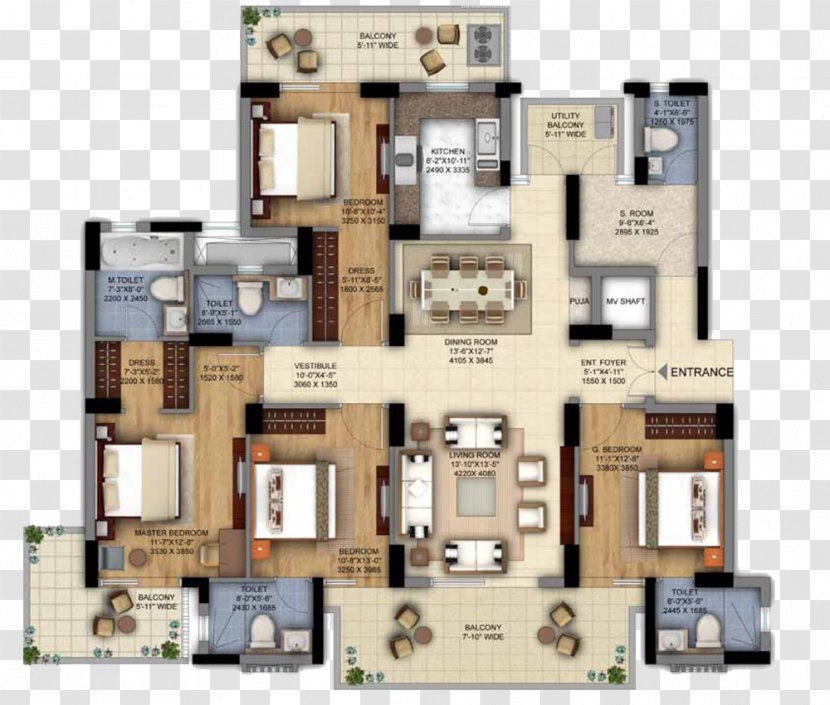 The Ultima DLF Floor Plan House Transparent PNG