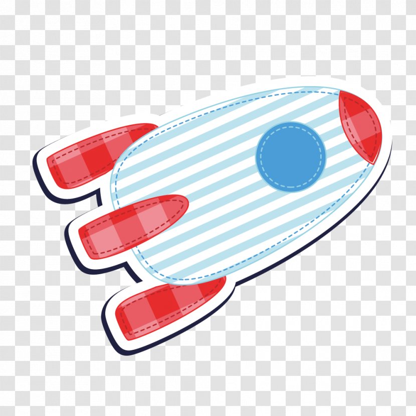 Rocket Download Flight - Red - Striped Rockets Stickers Decorative Transparent PNG