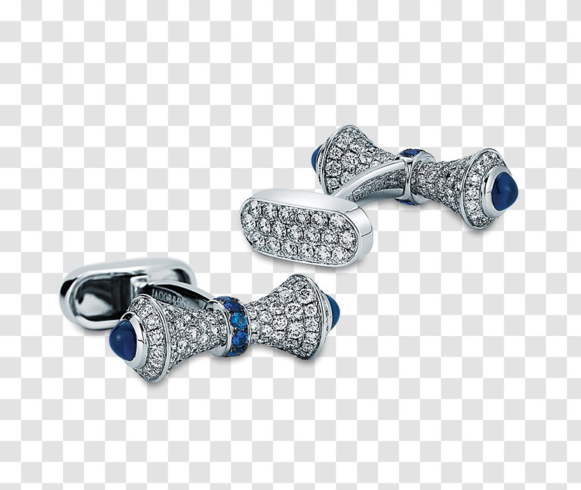 Sapphire Earring Cufflink Jewellery Diamond - Carat Transparent PNG