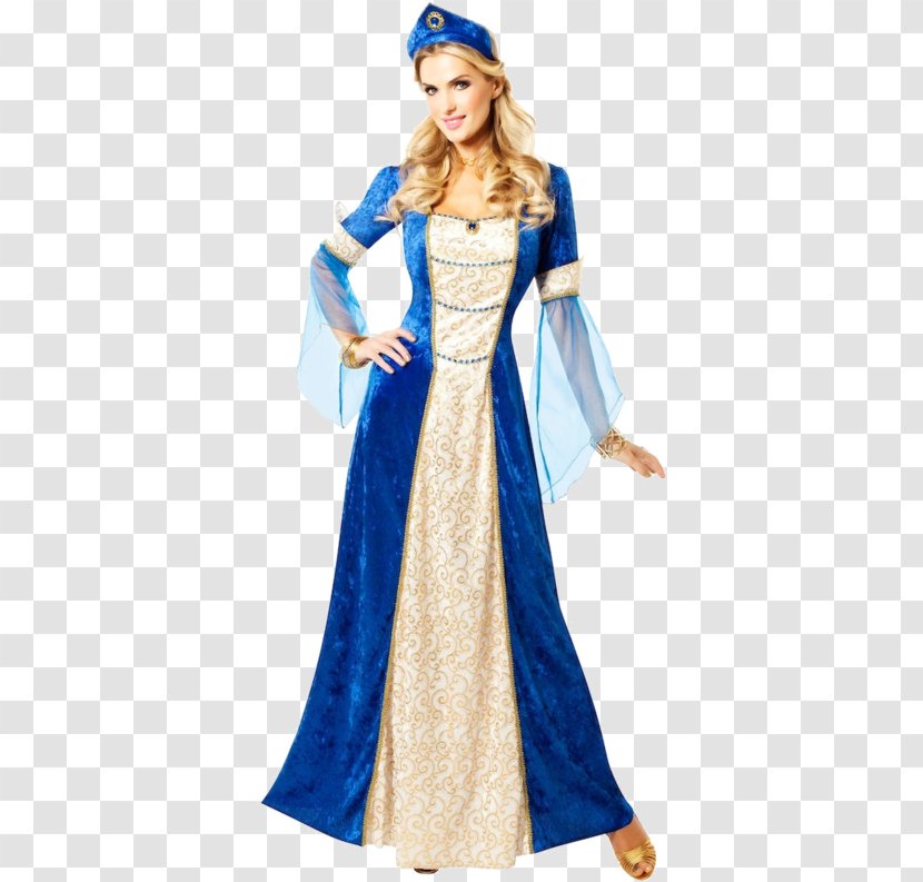 Costume English Medieval Clothing Dress Renaissance - Woman - Princess Transparent PNG