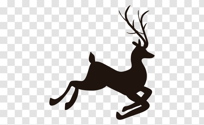 Reindeer Silhouette Clip Art - Royaltyfree Transparent PNG