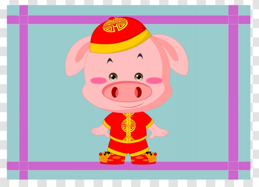 Daddy Pig Tiger Chinese Zodiac - Happiness Transparent PNG