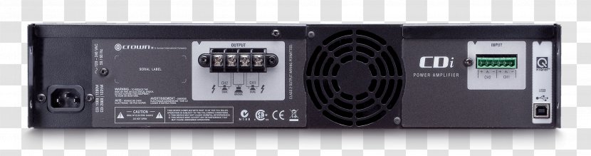 Audio Power Amplifier Crown CDi 1000 International Supply Unit - Electronics - Sound Transparent PNG