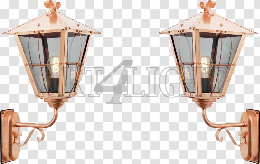 Lighting Sconce Konstsmide Fenix Large Single Head Copper Lamp - Lantern - Light Transparent PNG