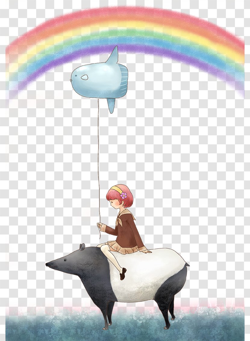 Cartoon Poster Illustration - Rainbow Transparent PNG