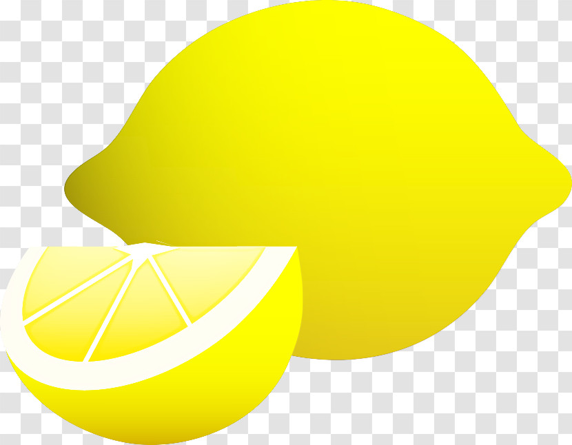 Yellow Citrus Lemon Fruit Circle Transparent PNG