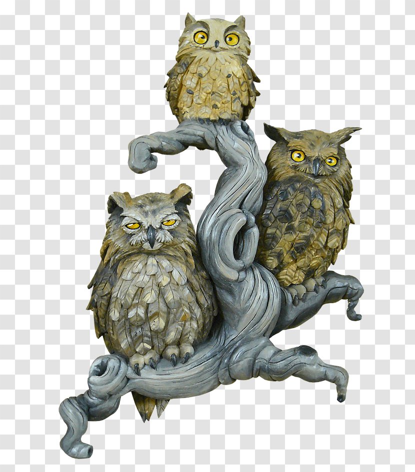 Owl Bas-relief Sculpture Wood Animal - Expression Transparent PNG