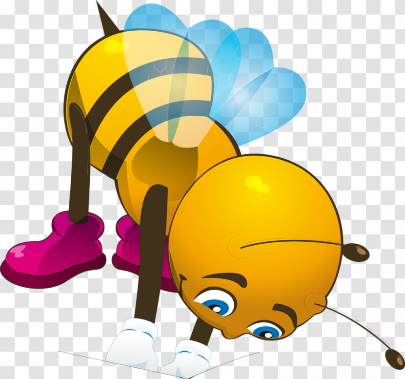 Bee Cartoon - Library - Membranewinged Insect Yellow Transparent PNG
