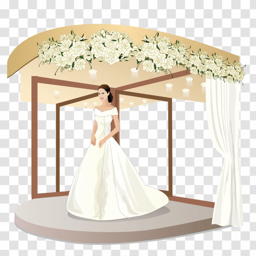 Wedding Dress Bride - Formal Wear - Pretty Transparent PNG