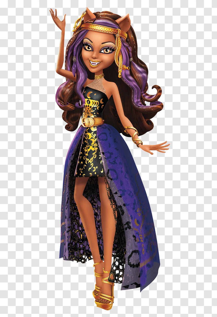 Monster High: 13 Wishes Clawdeen Wolf Gray Cleo DeNile Frankie Stein - Costume - Doll Transparent PNG