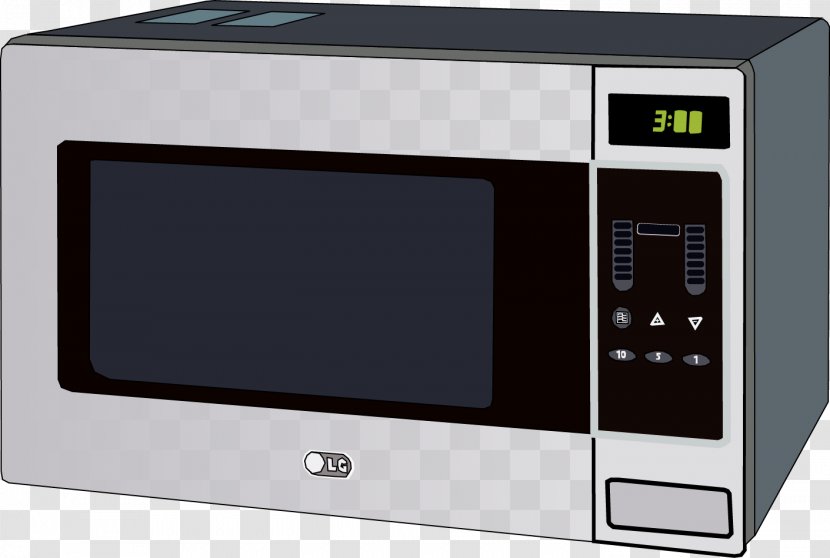 Microwave Oven Clip Art - Kitchen Appliance - Vector Transparent PNG