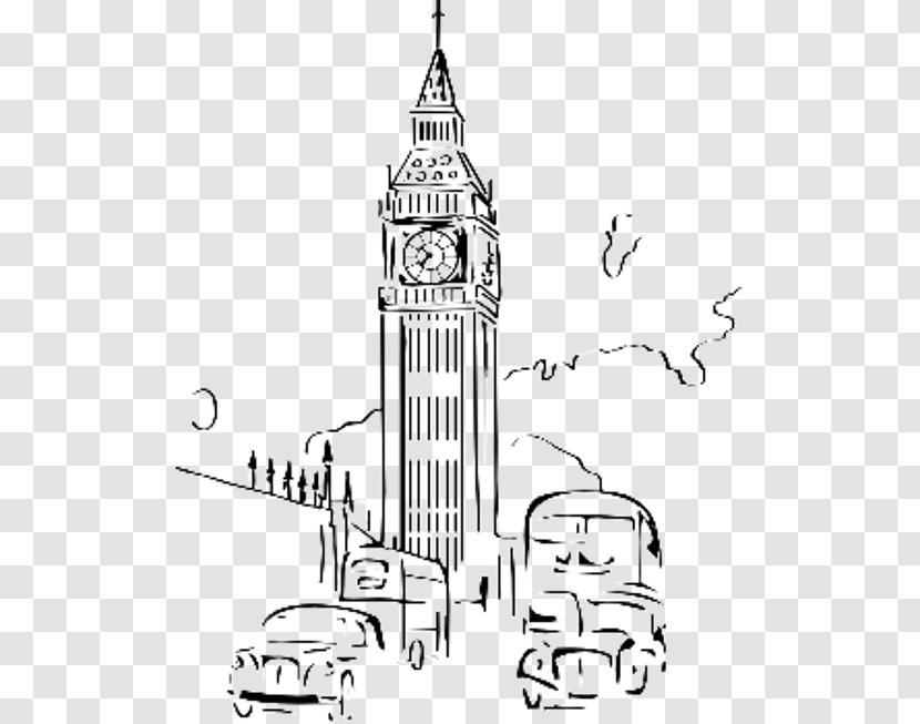 Big Ben Drawing Tower Painting XYZ - Bell Transparent PNG