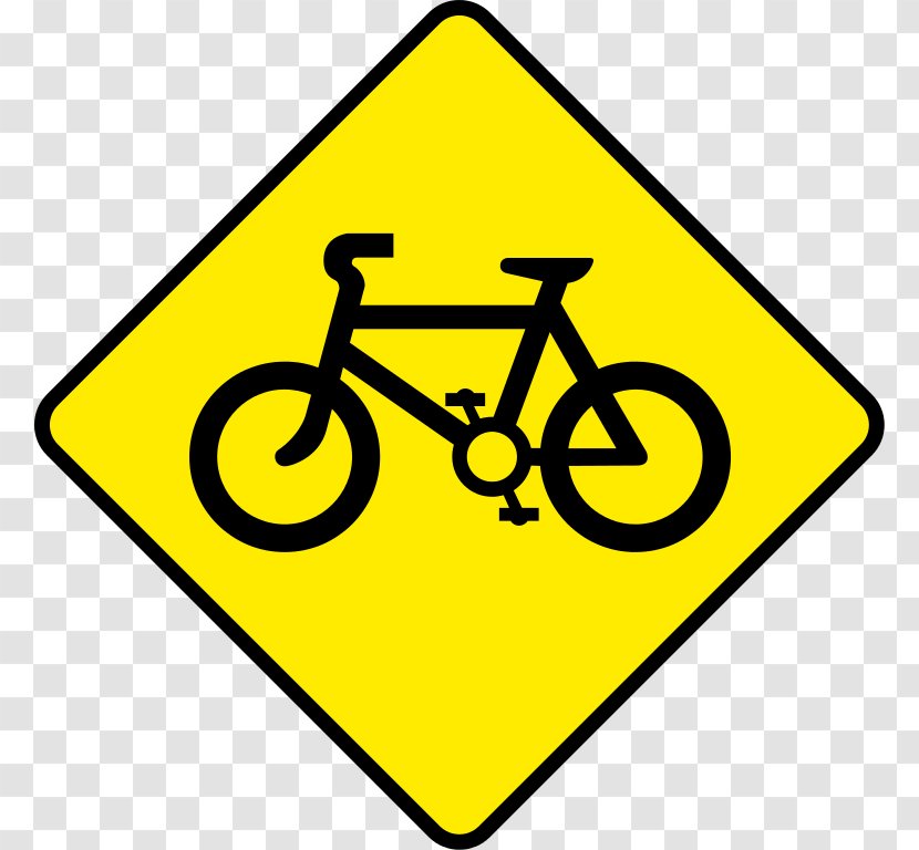 Bicycle Safety Cycling Traffic Sign Warning Transparent PNG