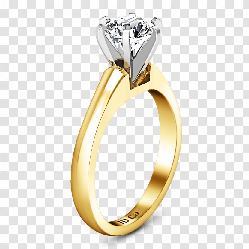 Solitaire Diamond Engagement Ring Wedding - Color Transparent PNG