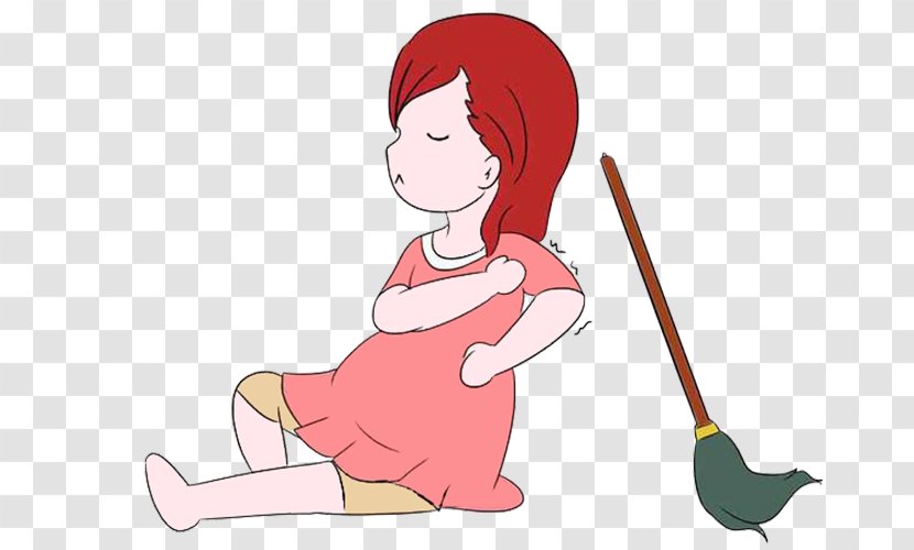 Pregnancy Woman Fatigue Child - Cartoon - Tired Pregnant Women Transparent PNG