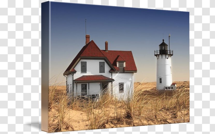 Lighthouse Race Point Light Gallery Wrap Canvas Property - Watercolor Transparent PNG