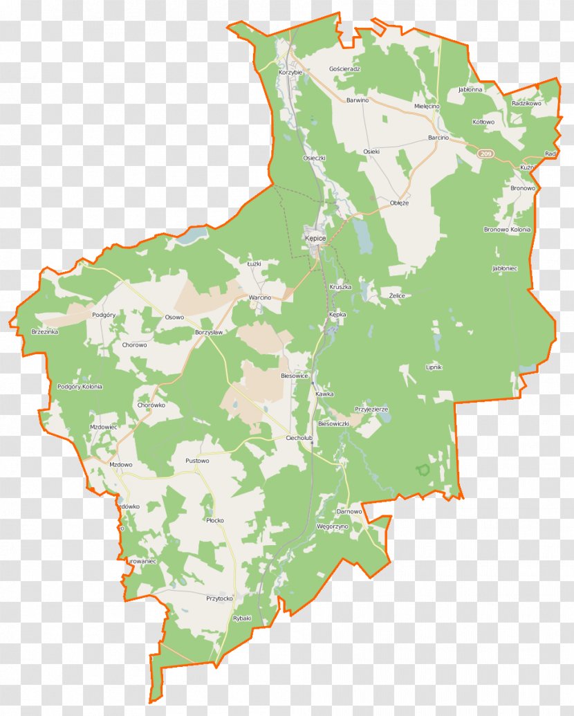 Radzikowo Darnowo, Pomeranian Voivodeship Pustowo, Warcino Korzybie, - Tree - Map Transparent PNG