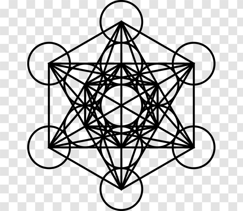 Metatron's Cube Overlapping Circles Grid Sacred Geometry - Sculpture - Metatron Transparent PNG