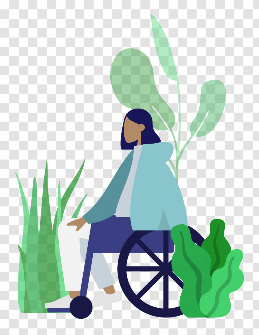 Resting Girl Plant Transparent PNG