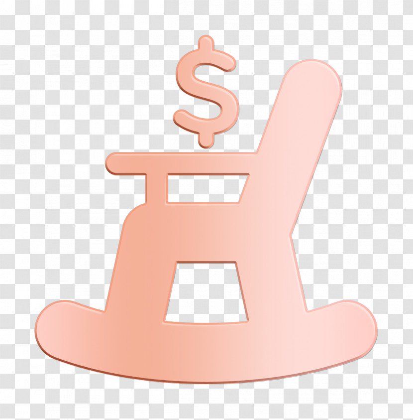 Rocking Chair With Dollar Sign Silhouette Icon Business Icon Financial Icon Transparent PNG