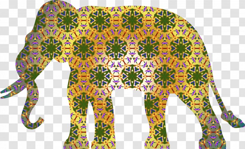 Indian Elephant African Clip Art - Psychedelia - Elephants Transparent PNG