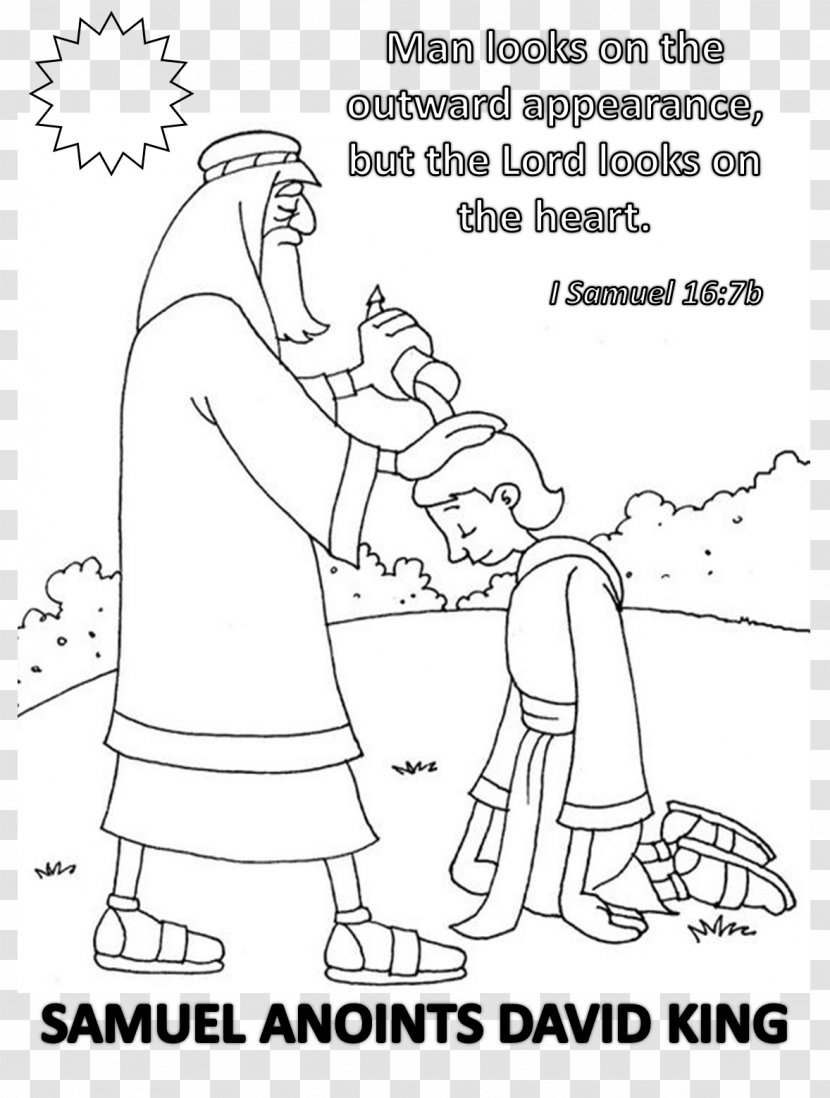 Books Of Samuel Bible Story Coloring Book Anointing - Tree - King David Transparent PNG