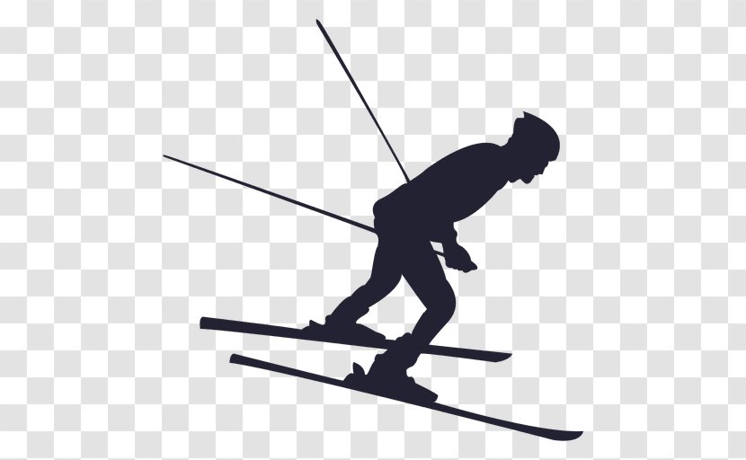 Ski Poles Silhouette Nordic Skiing - Snowboarding Transparent PNG