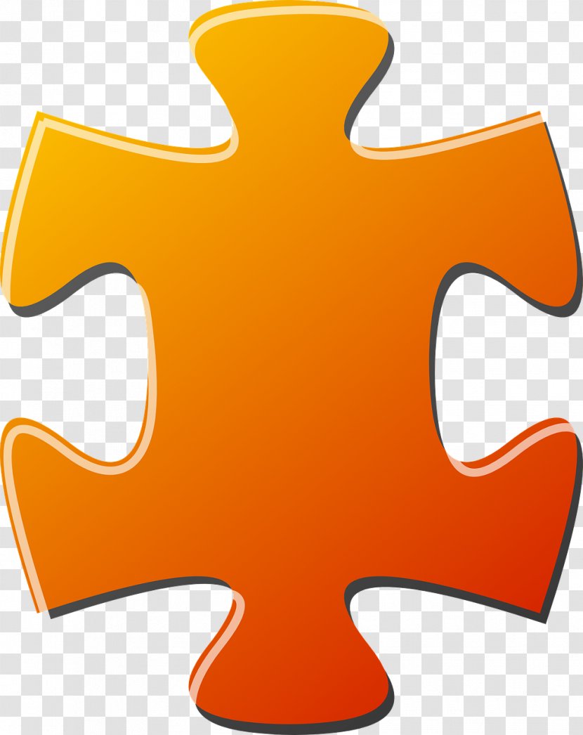 Jigsaw Puzzles Crossword Clip Art - Orange - Pazzle Transparent PNG
