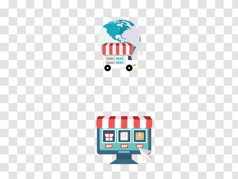 Digital Marketing E-commerce Website Business Web Banner - Computer Design Flat Earth Transparent PNG