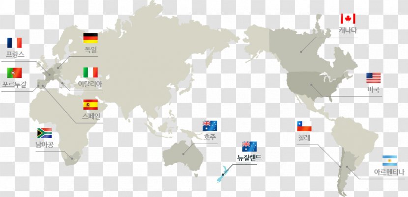 World Map Globe - Vector - New Zealand Transparent PNG