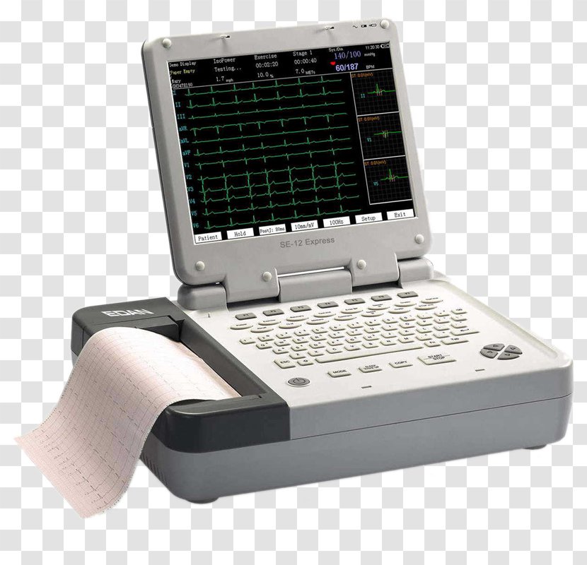 Electrocardiography Cardiac Stress Test Cardiology Edan USA Medical Diagnosis - Usa - White Printer Transparent PNG