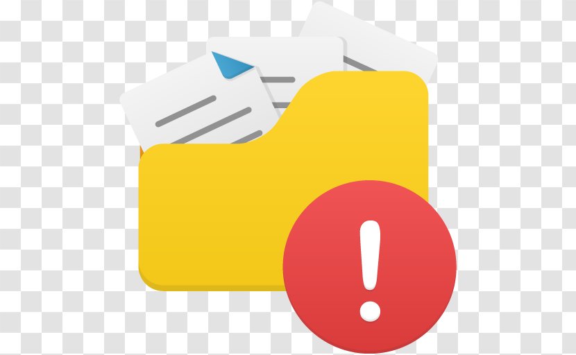Angle Brand Material Yellow - Open Folder Warning Transparent PNG