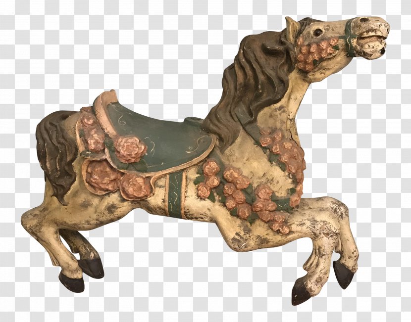 Horse Statue Carousel Wood Carving Art - Hourse Transparent PNG