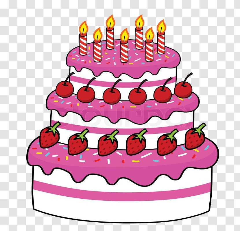 Birthday Cake Cupcake Chocolate Cartoon Cakes - Sugar Transparent PNG
