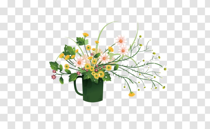 Drawing Flowerpot Vase Wallpaper - Yellow - Bouquet Transparent PNG