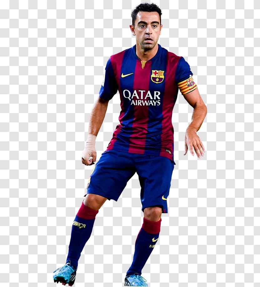 Xavi FC Barcelona Jersey Football Player - Fc - Iniesta Spain Transparent PNG