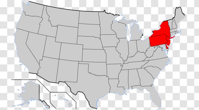 United States Blank Map The National Middle Colonies Transparent PNG