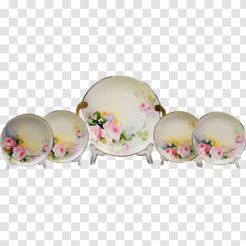 Porcelain Plate Tableware - Hand-painted Cake Transparent PNG