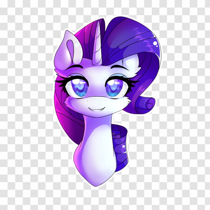 Rarity Portrait Purple Cartoon Bust - Face Transparent PNG