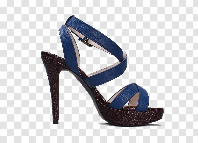 Shoe High-heeled Footwear Sandal Dress - Blue Sandals Transparent PNG