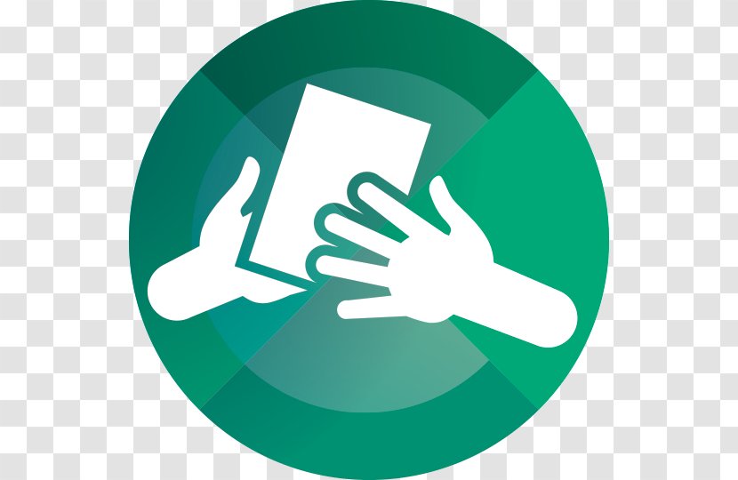 Green Circle Logo Icon Symbol - Gesture Hand Transparent PNG