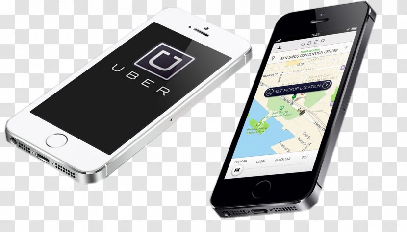 Uber Taxi Mobile App Phones Smartphone - Telephone Transparent PNG