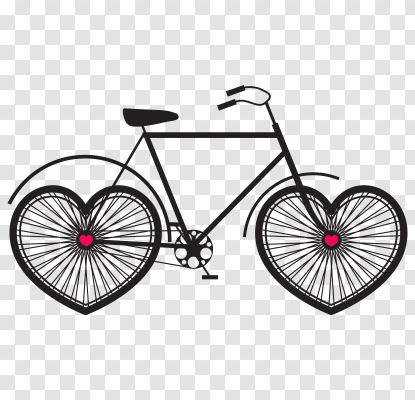 Bicycle Wheel Cruiser Tire - Heart - Bicycle,bicycle Transparent PNG