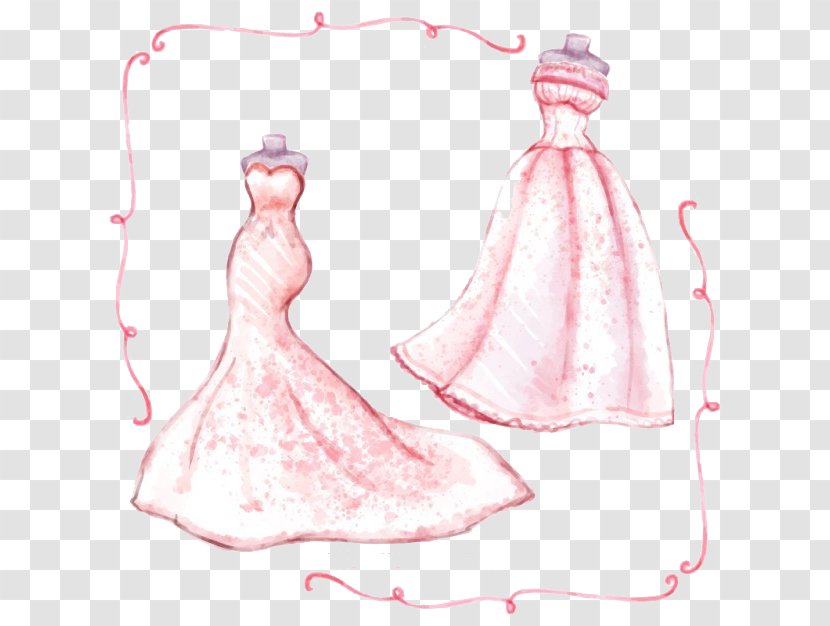 Bride Watercolor Painting Wedding Dress - Clothing Transparent PNG